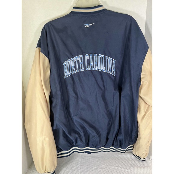 Vintage Reebok Carolina Tar Heels Men’s Jacket Large Blue Embroidered Varsity - Picture 4 of 10